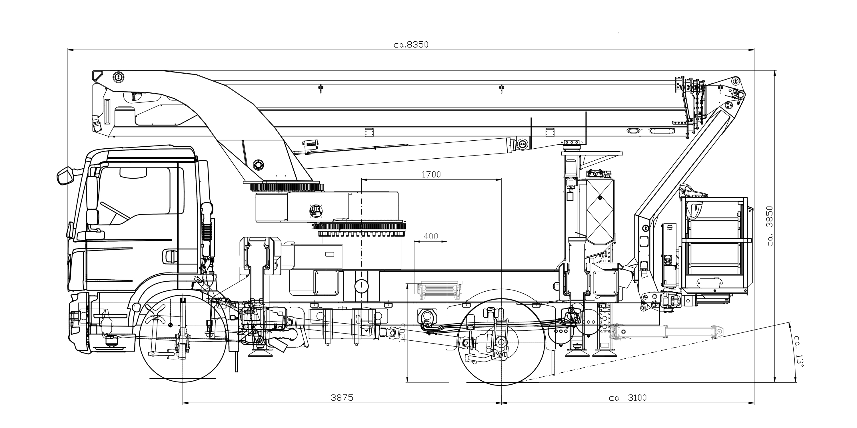 P 370 KS Technische Zeichnung