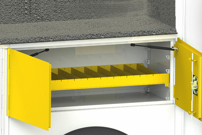 Rigid double panel doors
