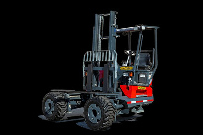 Black Background Truck-Mounted Forklift